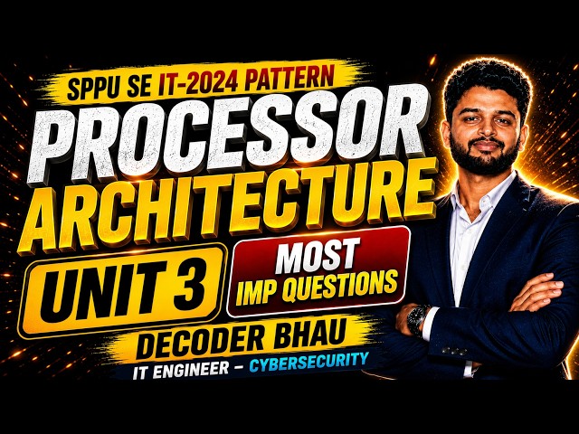 Processor Architecture Unit 3 Most Imp Questions | PIC I/O Ports,Timer &Counter| SPPU  2024 Pattern