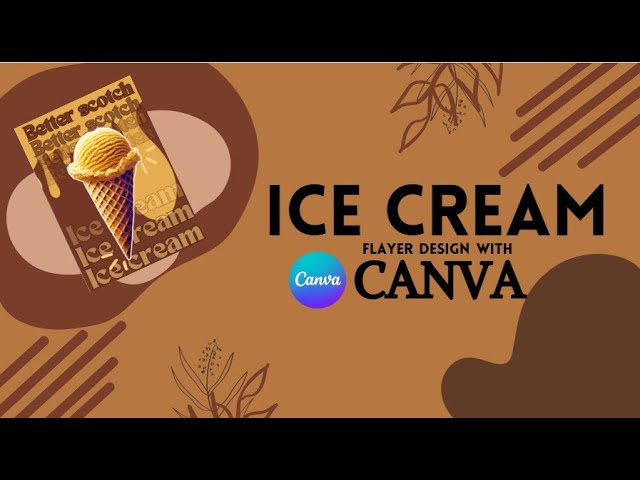 Ice cream flayer design with CANVA #canva #Design #graphicdesign