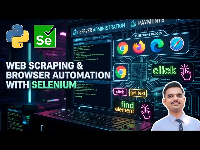 Selenium WebDriver Tutorial | Browser Automation & Web Scraping with Python