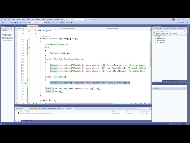 CTI | First C# for Crestron: Exception Handling | Try/Catch/Finally