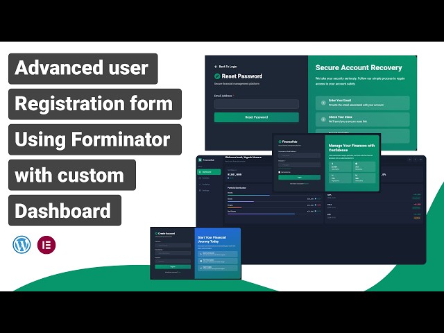 Advanced user Resgistration form Using Forminator with custom dashboard | Wordpress Tutorial 2026