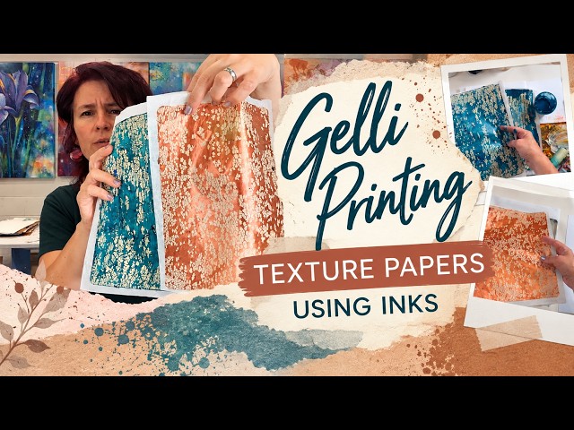 Gelli Printing with Inks - Create Beautiful Texture Papers for Collage