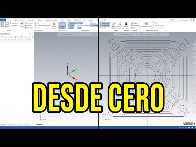 1- Creating basic part geometry with MasterCAM CAD CAM