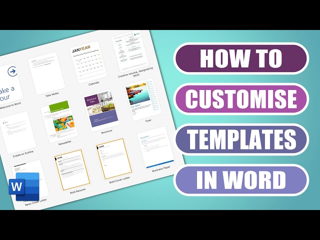 Templates in Word - how to modify and customise Word templates