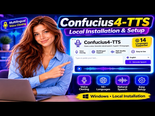 Confucius4-TTS Local Installation | AI Voice Cloning in 14 Languages