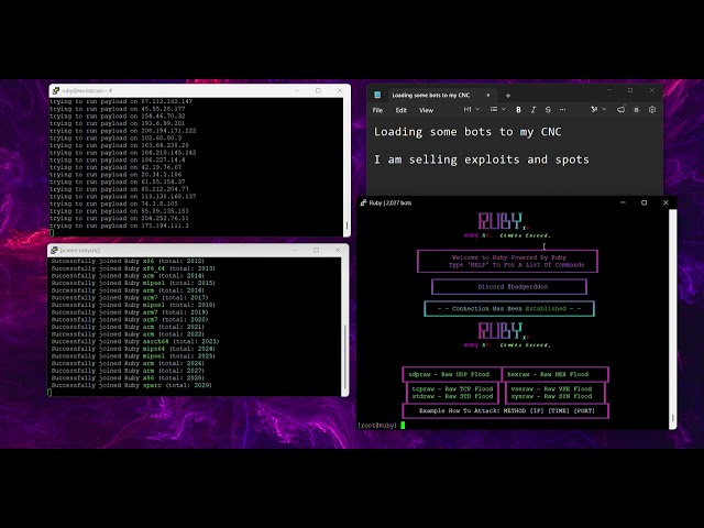 RubyBot - Best botnet 2026 - Mirai/qBot/IRC Exploits - Get bots on your botnet | IoT Scan