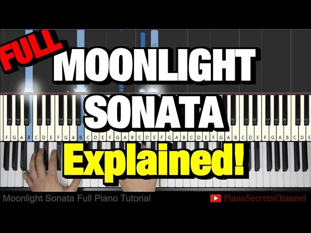 BEETHOVEN - MOONLIGHT SONATA - 1ST MOVEMENT (Piano Tutorial Lesson) (Complete)
