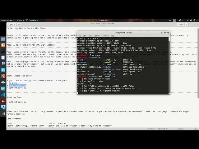 AWS pentesting Using Pacu
