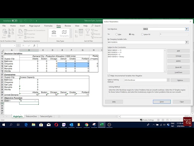 SCM (4): Mixed integer linear programming | Network optimization models for demand allocation
