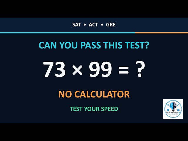 Mental Math Test: Can You Multiply by 99? | SAT, ACT & GRE Math Trick 8