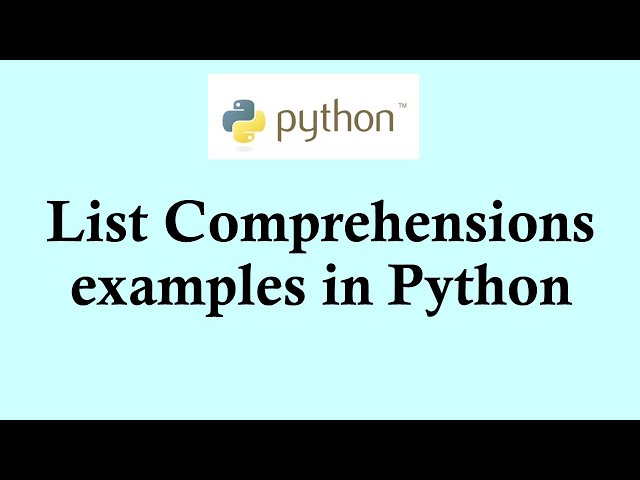 Easy Python | List comprehensions examples