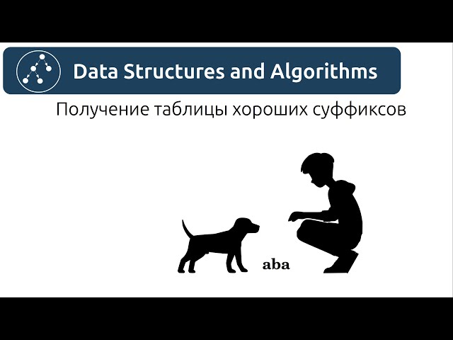 Algorithms. Obtaining a table of good suffixes