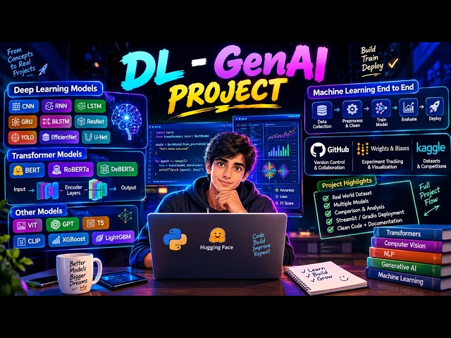 DL & GenAI Project 🚀 | BERT, DeBERTa, Transformers, RAG, LoRA + End-to-End ML Project