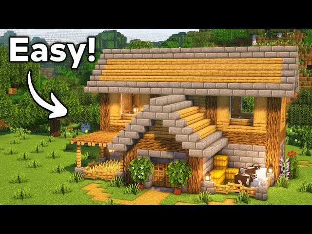 "Build a Modern Wood House in Minecraft – Simple, Clean & Perfect for Survival!" #minecraft #games