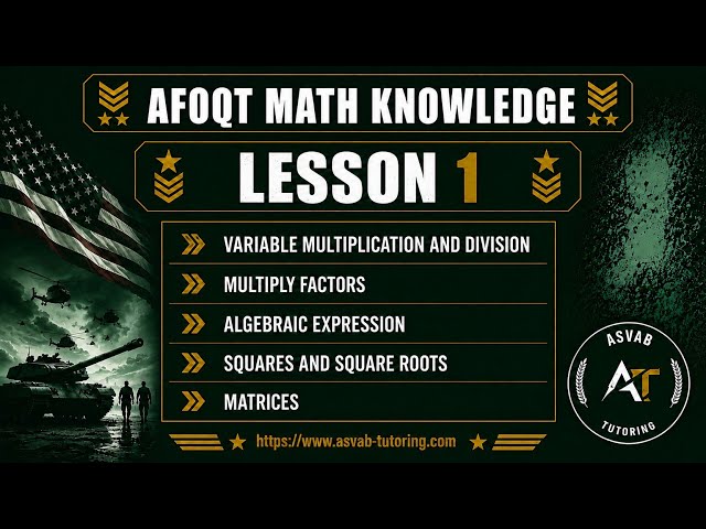 AIR FORCE OFFICER QUALIFYING TEST - AFOQT | MATH KNOWLEDGE | LESSON 1