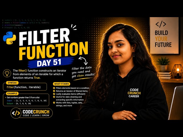 Still Confused About filter()? 🤔| Day 51 | 100 Days of Python | Interview Question