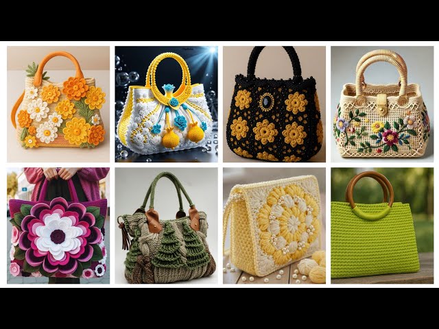 200+Attractive shoulder hand bags designs for ladies/crochet new stylish designs of purse