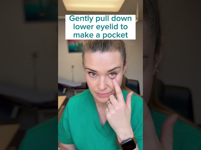 A doctor shows you how to properly use eye drops #healthtips