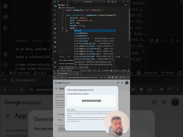 Node.js Email Sending Tutorial with Gmail & Nodemailer | Sinhala Explained