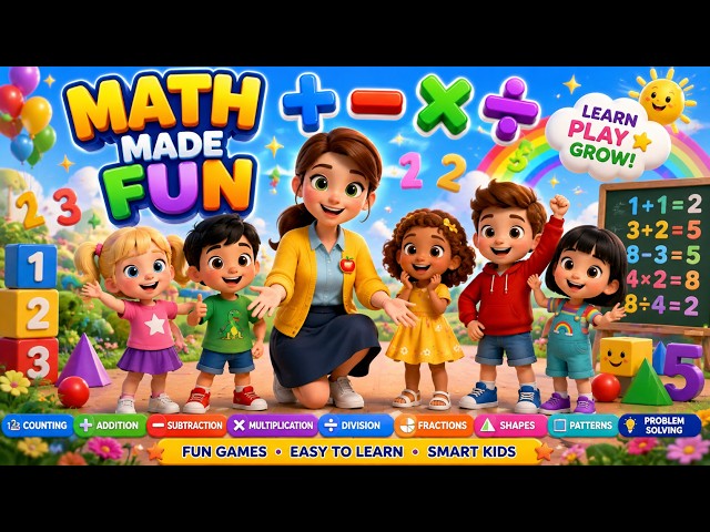 🧩 Can You Solve Every Math Challenge? ➕➖✖️➗ Fun Learning Adventure for Kids! #KidsMath #LearnMath