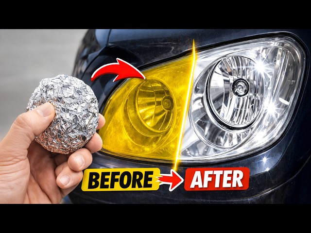 Make Headlights Like Crystal Clear with Aluminum Foil! Hats Off to Whoever Came Up with This Method
