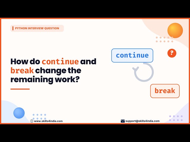 Python continue vs break Explained | Python Interview Question #python #pythoninterview