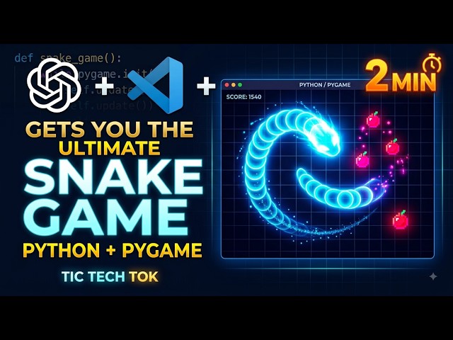 Build a Snake Game in Python with Pygame — Beginner Friendly!