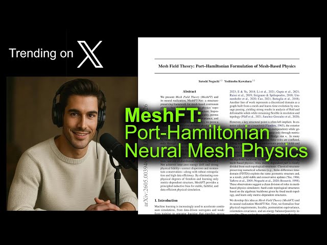 MeshFT: Port-Hamiltonian Neural Mesh Physics