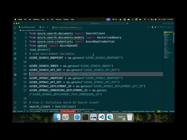 Implement  RAG Solution using Python with Azure AI Search Service, Azure Open AI.