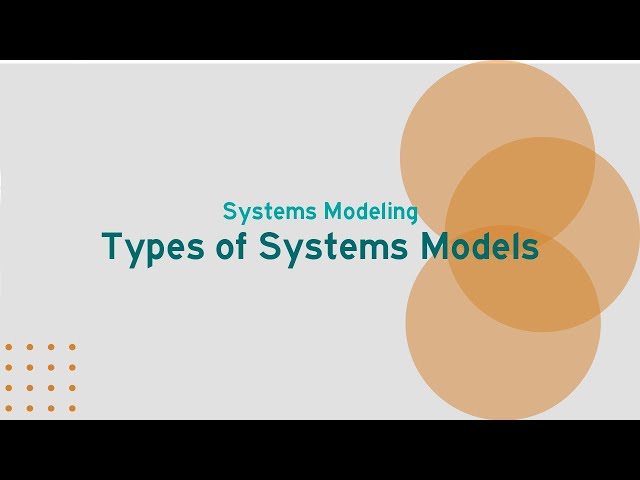 Systems Modeling: Types of Systems Models (Video  4 of 5)