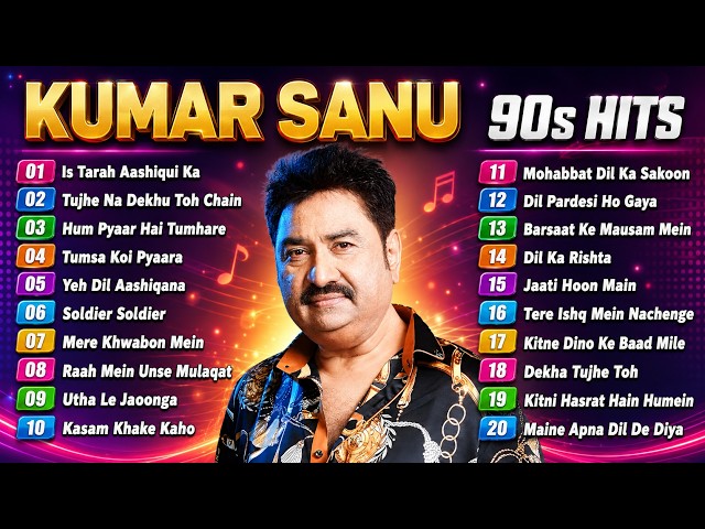 Kumar Sanu Hit Songs | 90s Superhit Hindi Romantic Songs | Sadabahar Song | Bollywood Songs Jukebox