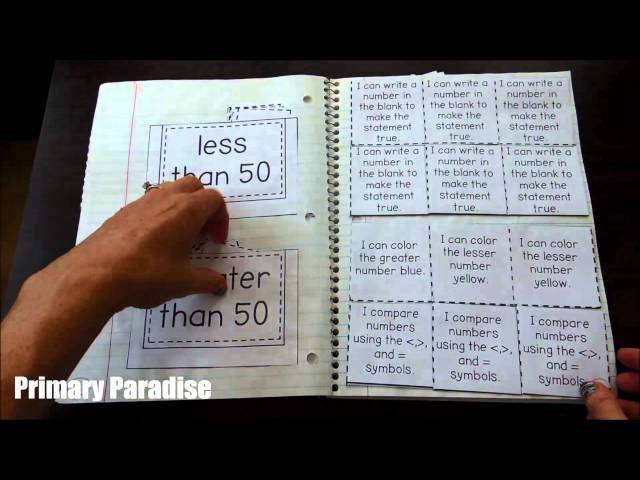 First Grade Common Core Math Interactive Notebook Peek