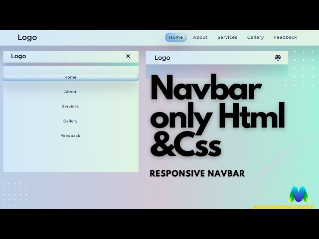 Responsive Navbar Design With Html Css In Bangla 2022 || MativeDev