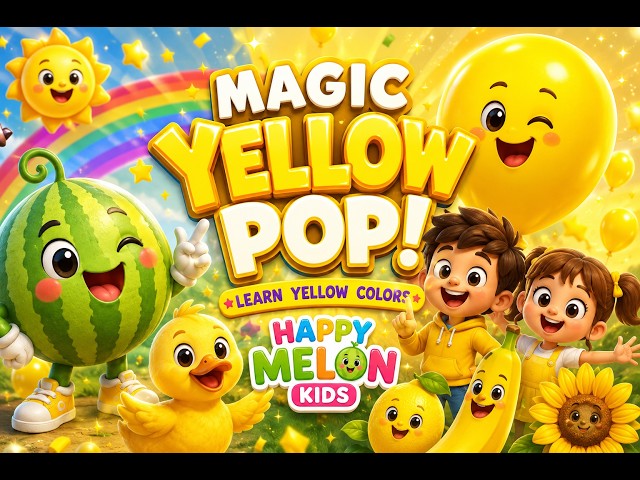 POP! MAGIC YELLOW balloon pop| learn colors for kids| #kids #learning  #coloring #trending