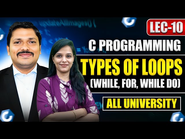 Loops & Its Types in C Programming | Lecture 10 | Sherlin Mam | Dinesh Sir Engineering