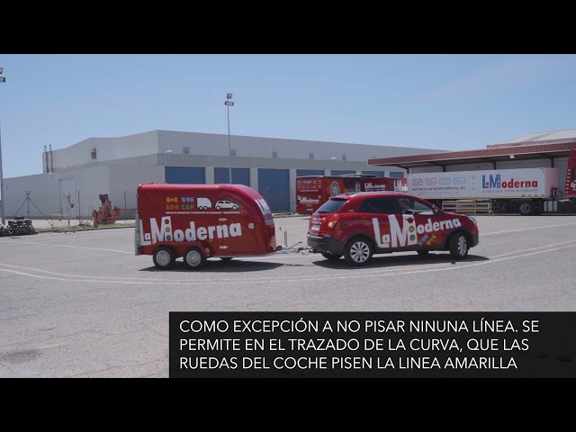 "L” para examen de maniobras de turismo con remolque pesado B+E