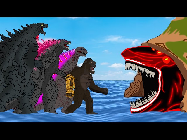 Upgraded Size & Power Comparison | Godzilla Team & kong vs Python El Gran Maja - Funny Cartoon