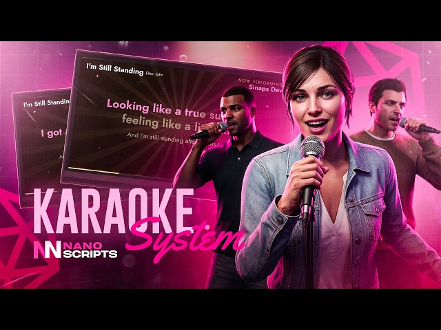 Karaoke System - Sing ANY Real Song with Live Lyrics | FiveM Script [ESX/QBCore/QBox] | NANO Scripts