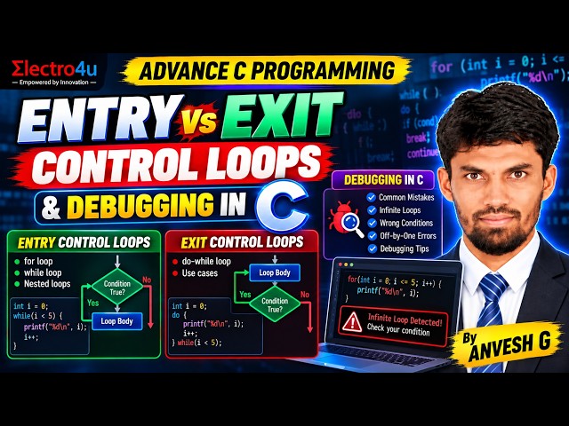 Entry vs Exit Control Loops & Debugging in C | Advanced C Programming
