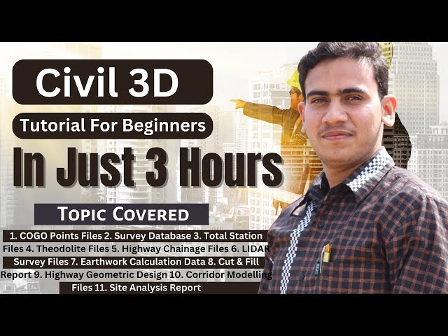 Civil 3D for Beginners Tutorial | Complete Autodesk CIVIL 3D from Scratch