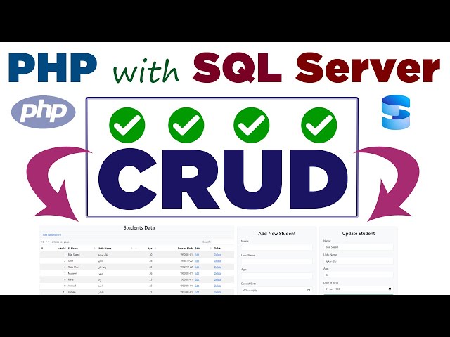 PHP with SQL Server Database Project for Beginners - CRUD Application
