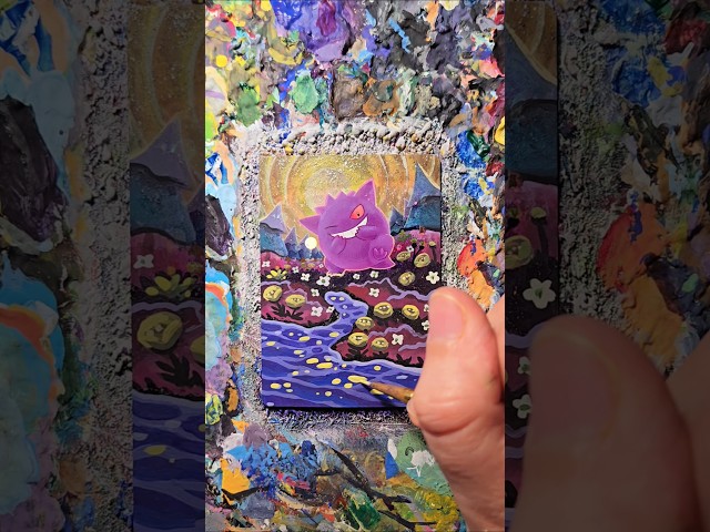 Painting on a rare Pokemon card!