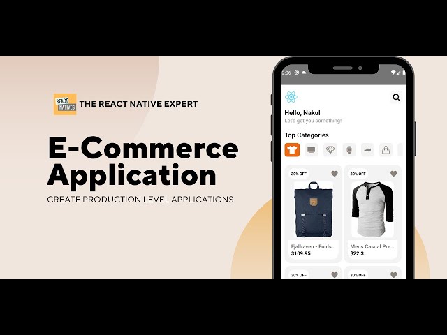 E-Commerce application using React Native for Beginners  || Production Level Apps