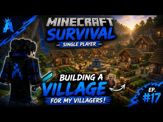 🔴 Minecraft Survival LIVE #17 | Building the PERFECT Villager Village! 🏡 | Java 1.21