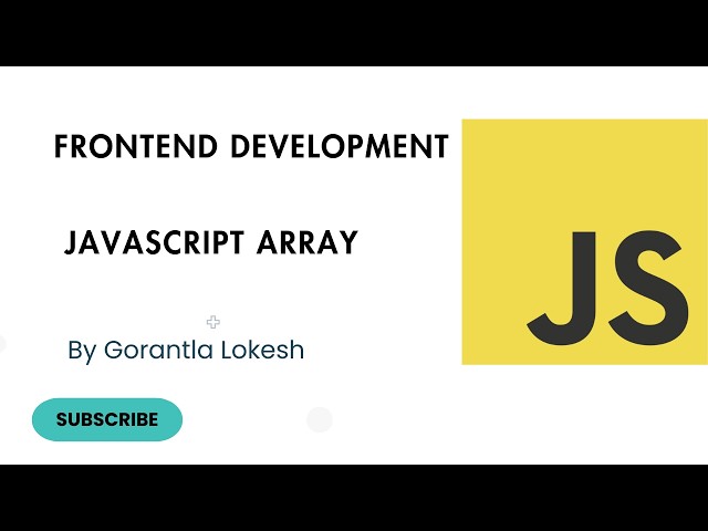 JavaScript Tutorial for Beginners #11: Array in JavaScript | #array #javascript