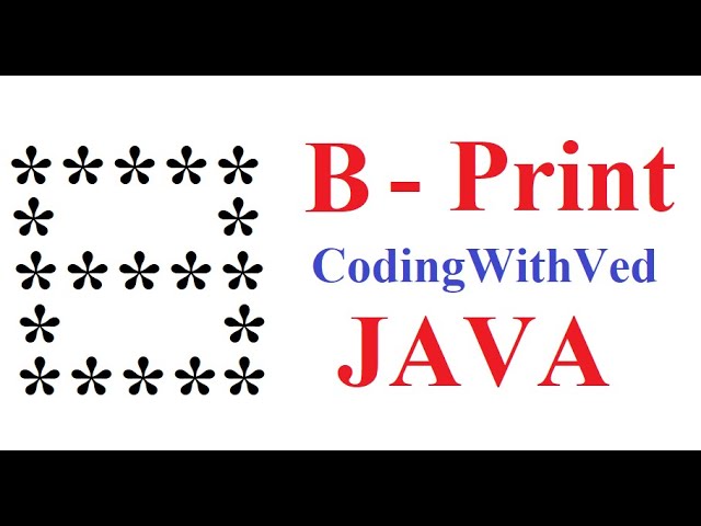 B print in star pattern || Star Print in pattern || CodingWithved || coding Ved || Alfapattern print