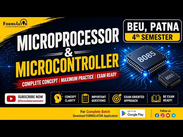 BEU 4th Semester Internal Exam Microprocessor & Microcontroller Marathon Session | Complete Revision