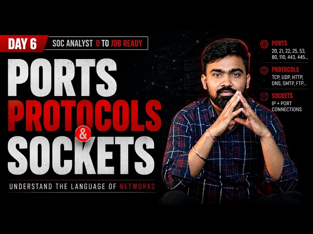 SOC Analyst L1 Full Course (Day 6) | Master Ports Protocols Sockets | Free Job Ready  Live Training🔥