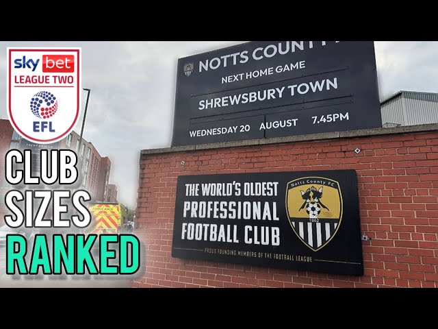 EFL LEAGUE 2 CLUBS 25/26 RANKED BY CLUB SIZE - BIGGEST TO SMALLEST…