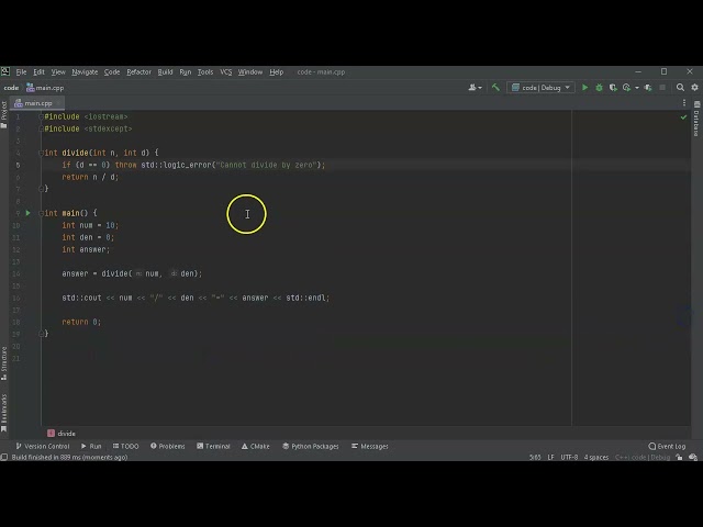 Basic Exception Handling in C++